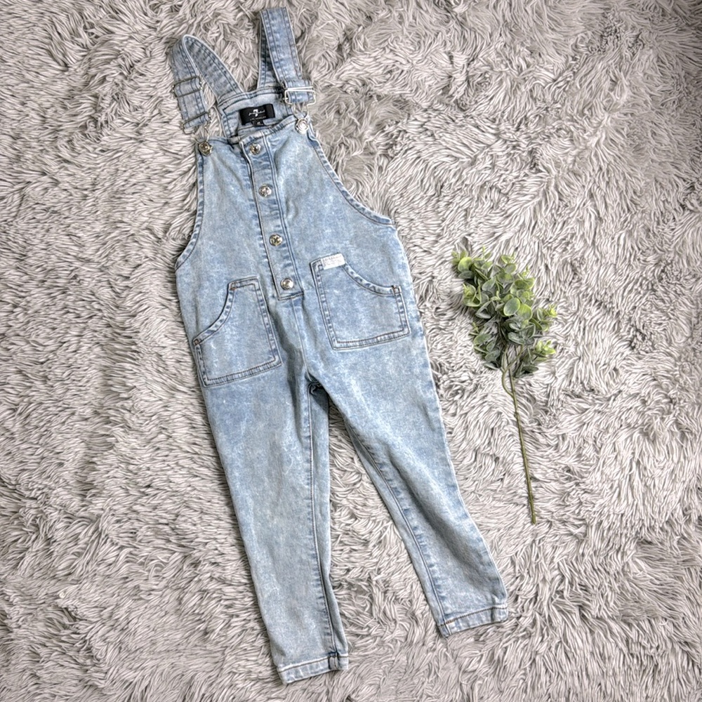 7FAM girls denim overalls size 4